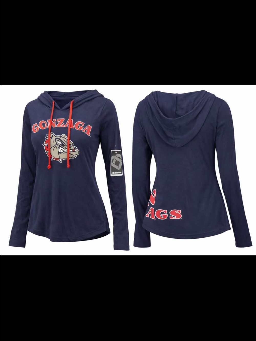 Gonzaga Bulldogs Navy Hooded Long-Sleeve Tee